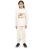 Everyday Kids “Boo Crew” Halloween Pullover Hoodie – Cute Ghosts and Pumpkins – Cozy Fall Sweatshirt for Girls, Off-White - 2 of 3