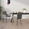 vidaXL Dining Chairs, 2 Pcs, Light Gray Fabric - 4 of 4