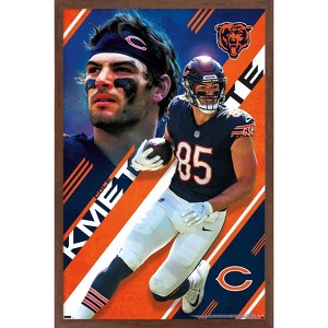 Trends International NFL Chicago Bears - Cole Kmet 24 Framed Wall Poster Prints - 1 of 4