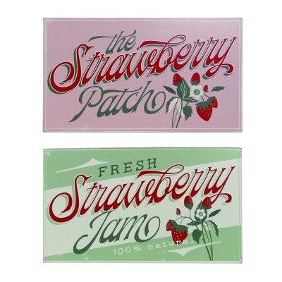 Transpac MDF Strawberry Farm Wall Decor Set of 2 Spring Home Decorations