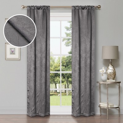 Modern Geometric Waves Room Darkening Semi-Blackout Curtains, Set of 2 by Blue Nile Mills