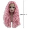 Unique Bargains Women's Long Water Wave Lace Front Wigs with Wig Cap 24" 1PC - 2 of 4