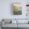 Trademark Fine Art -Monet 'Flower Beds At Vetheuil' Canvas Art - 2 of 4