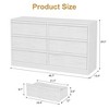 Drawer Dresser for Bedroom, 47in Wide Natural Oak 6 Chest of Drawers with Large Storage, Wooden Dresser Organizer - 2 of 4