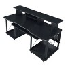 NicBex Home Office Desk 72" W Morden Music Desk with Storage Compartments, Keyboard Tray, Hooks and Wooden Desktop for Study and Work - 3 of 4