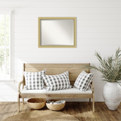 Landon Gold Rectangular Polystyrene Framed Bathroom Mirror 25.5" x 31.5"