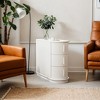 Hommoo 3-Drawer Wooden Narrow End Table - 2 of 4