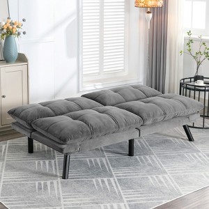 UNISOAR 71'' Convertible Futon Sofa Bed with Adjustable Armrest & Backrest - 1 of 4