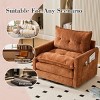 360° Swivel Barrel Chair, Chenille Upholstered Accent Lounge Chair with Thick Cushion and Armrests, Single Sofa for Bedroom or Living Room - Koiai - 3 of 4