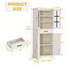 Food Cabinet Pantry Kitchen Storage Cabinets Doors and Shelves Tall Cabinet Cabinet Large Storage Capacity with Adjustable Shelves - 2 of 4