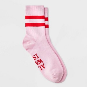 Women's Diet Coke Graphic Socks - Pink - 1 of 2