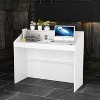 Famapy White Reception Desk Modern Style Lightweight - 2 of 4