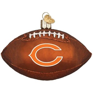Old World Christmas Blown Glass Ornament for Christmas Tree, Chicago Bears Football - 1 of 4