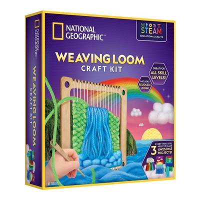 Weaving Loom Craft Kit - National Geographic: Child's Weaving Kit with Bamboo Loom & Yarn, DIY Art for Ages 8+