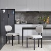 Dolonm Set of 2 Modern Mid-Century Boucle Upholstery Dining Chairs with Black Metal Legs - 2 of 4