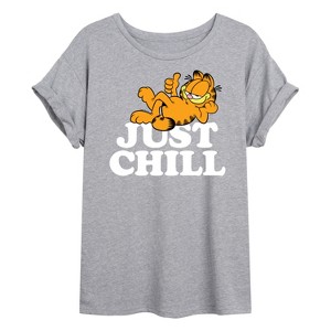 Women's - Garfield - Just Chill Oversized Graphic T-Shirt - 1 of 4
