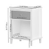 QingMoon Modern Nightstand, with Open Storage Shelf, Wood End Side Table Toddler Nightstand, for Bedroom Living Room - 3 of 4