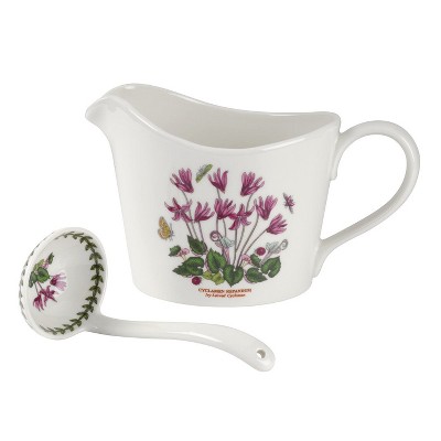 Portmeirion Botanic Garden Sauce Jug & Ladle (Cyclamen)