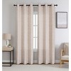 Kate Aurora 2 Piece Versailles Floral Grommet Top Window Curtain Panels - 2 of 4