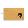 HomeRoots 24" X 36" Natural And Brown Halloween Skull Outdoor Coir Door Mat - 3 of 4