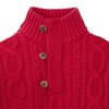 Hope & Henry Boys' Mock Neck Cable Sweater with Buttons, Kids - 2 of 4