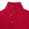 Hope & Henry Boys' Mock Neck Cable Sweater with Buttons, Kids - image 2 of 4