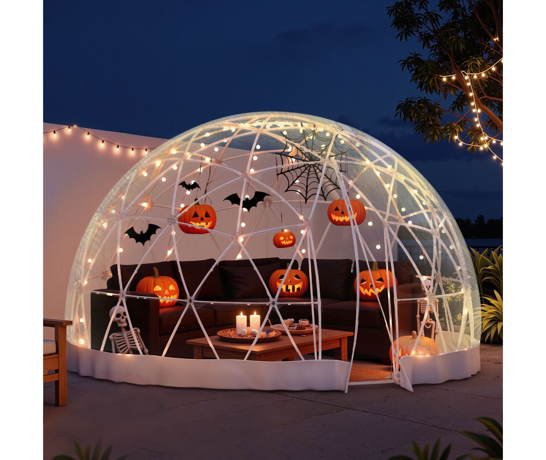 AMERLIFE Garden Igloo Dome Tent with PVC Transparent Cover, Quick Connect Installation, Waterproof Outdoor Dome for Winter, Patio, Backyard