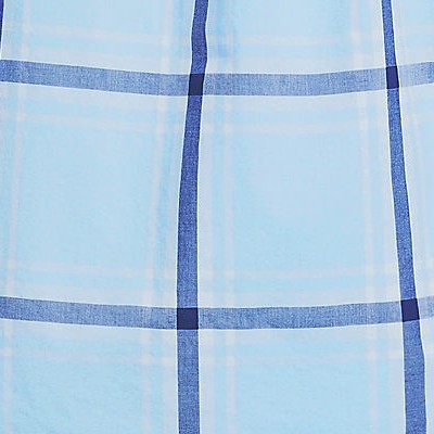 light blue sky/cobalt plaid