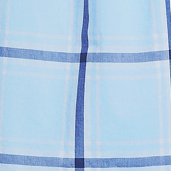 light blue sky/cobalt plaid