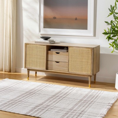 Hauteloom Inara Light Brown Plaid Area Rug