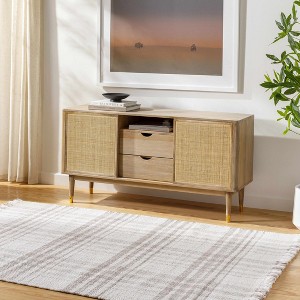 Hauteloom Inara Blue Plaid Area Rug - 1 of 4