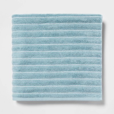 Performance Plus Oversized Bath Towel Aqua Striped - Threshold™