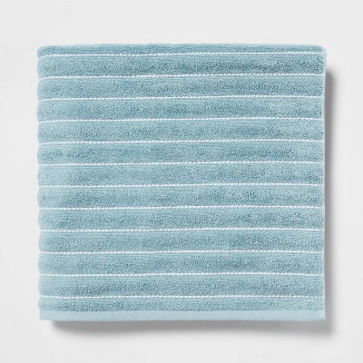 NEW DKNY TURQUOISE BLUE STRIPES COTTON BATH TOWEL,2 HAND TOWELS,OR 4  WASHCLOTHES