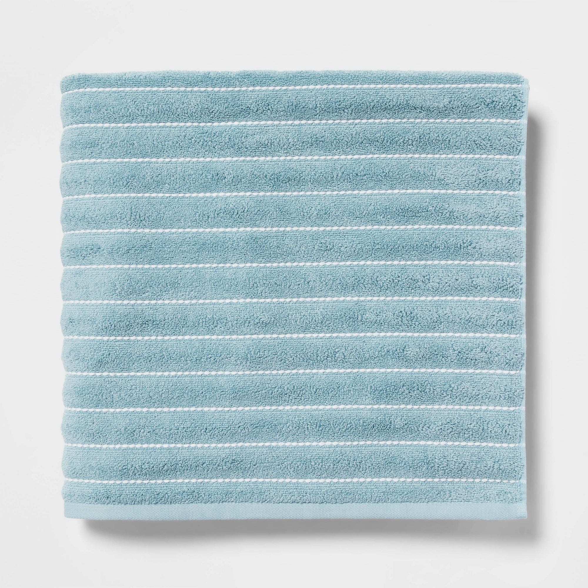 Performance Plus Oversized Bath Towel Aqua Striped - Threshold™