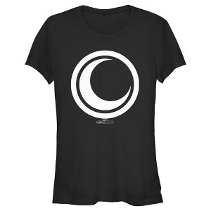 Juniors Womens Marvel: Moon Knight White Crescent Moon Logo T-Shirt - 1 of 4