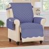 Collections Etc Camille Quilted Reversible Machine Washable Furniture Protector - 2 of 4
