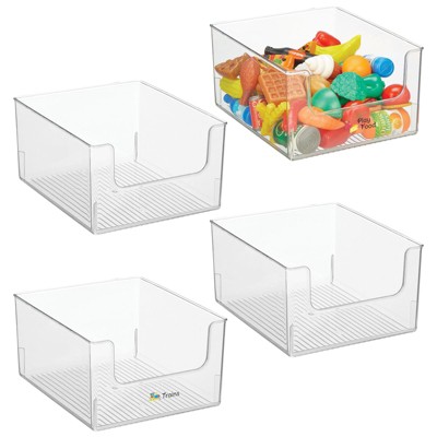 Mdesign Deep Plastic Home Storage Organizer Toy Bin - 4 Bins + 24 Labels :  Target