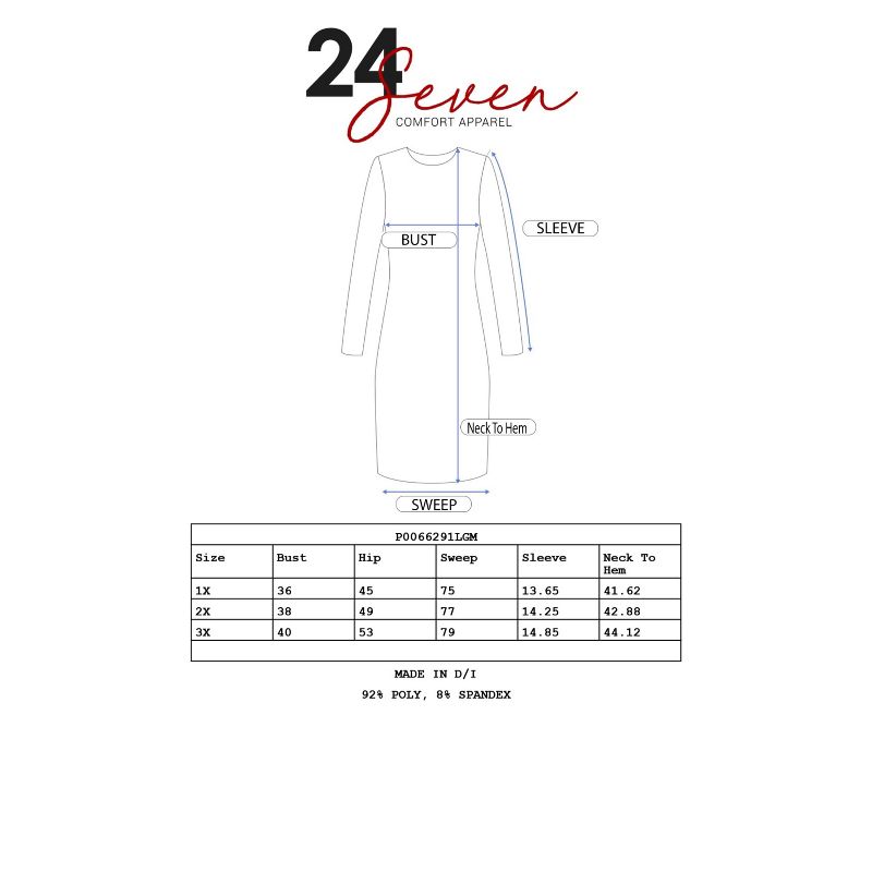 24seven Comfort Apparel Geo Print Plus Size Knee Length Faux Wrap Dress, 4 of 5