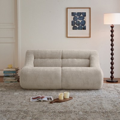 GDFStudio Acamar 63" Modern Chenille Loveseat Sofa with Deep Seat