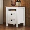 Modern Nightstand with 2 Drawers and Open Shelf, Wood-Look Finish, Space-Saving Design for Bedroom Storage and Display-The Pop Home - 3 of 4