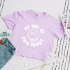 Simply Sage Market S.W.Smiley We Can Do Hard Things Smiley Face Boxy Crop Top - 3 of 4