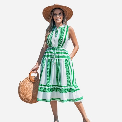 Soraya | Geometric Midi Dress