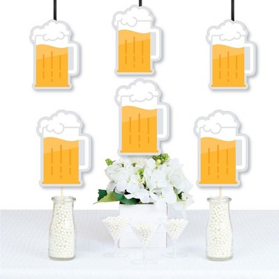 Big Dot of Happiness Cheers and Beers Happy Birthday - Beer Mug Decorations DIY Birthday Party Essentials - Set of 20