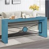 64 Inch Long Wood Console Table, Farmhouse Dining Table With Angled Metal Frame, Sofa Table For Hallway, Living Room-Cuddlewood - 2 of 4