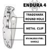 Spyderco Endura 4 Stainless Steel Folding Pocket Knife with VG-10 Blade | Get Exceptional Cutting Performance with the Stainless Steel Handle - 3 of 4