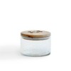 Vynxaria Leaf-Engraved Glass Food Storage Containers with Wooden Lid - 700ml, Rustic Charm - 3 of 3