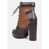 Moos Block Heel Lace Up Boots - 3 of 4
