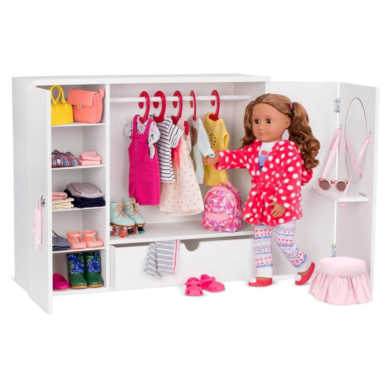Our Generation Wooden Wardrobe - Closet for 18" Dolls, 3 of 9