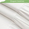 Farmhouse Shower Curtain, Ruffle Linen Textured Boho, White 72 Wx 72 L - 2 of 4