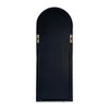 ?Vynxaria 71x27.5 Inch Black Metal Arch Stand Full-Length Mirror ¨C Whimsical Elegance for Modern Spaces - 4 of 4